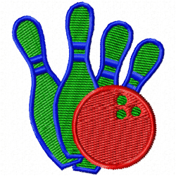Bowling Embroidery Design 11 Bowling Embroidery Design 11